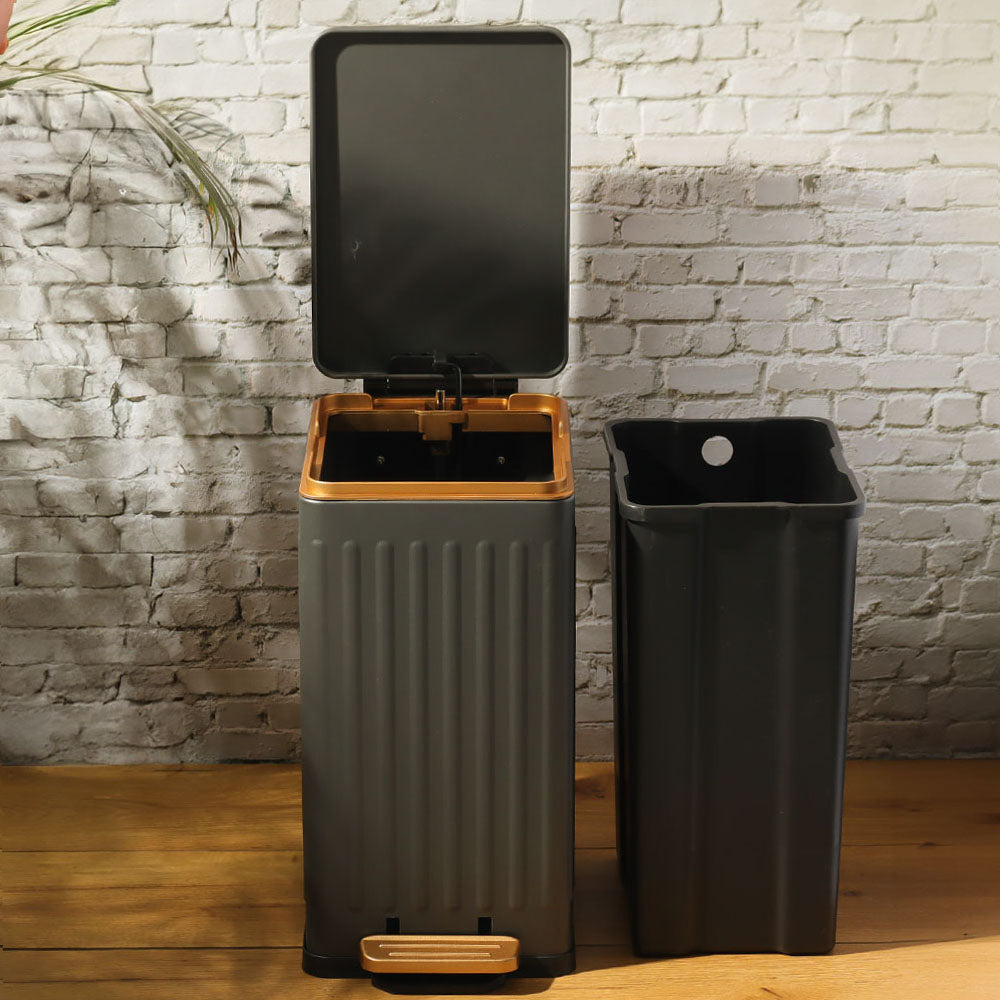 Columns Slim Pedal Bin 12L - Grey