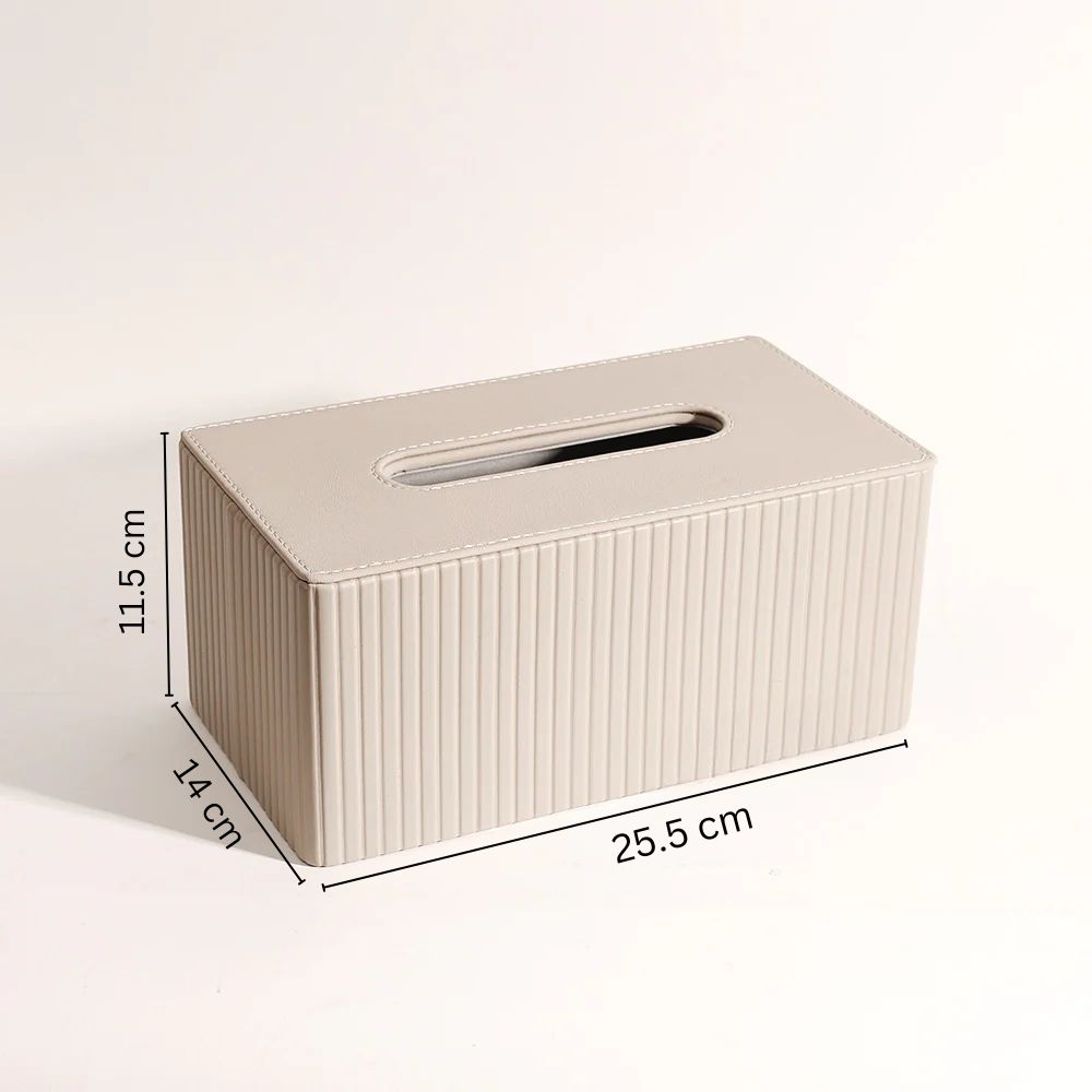Columns Tissue Box Holder - Taupe