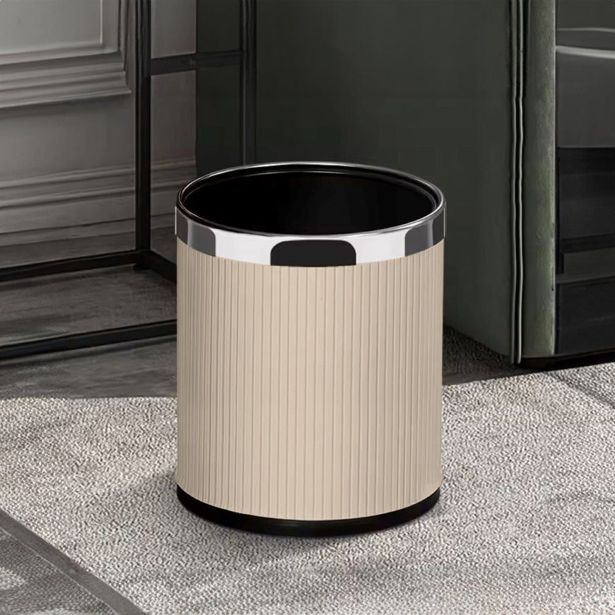 Columns Waste Bin 10L - Taupe & Steel