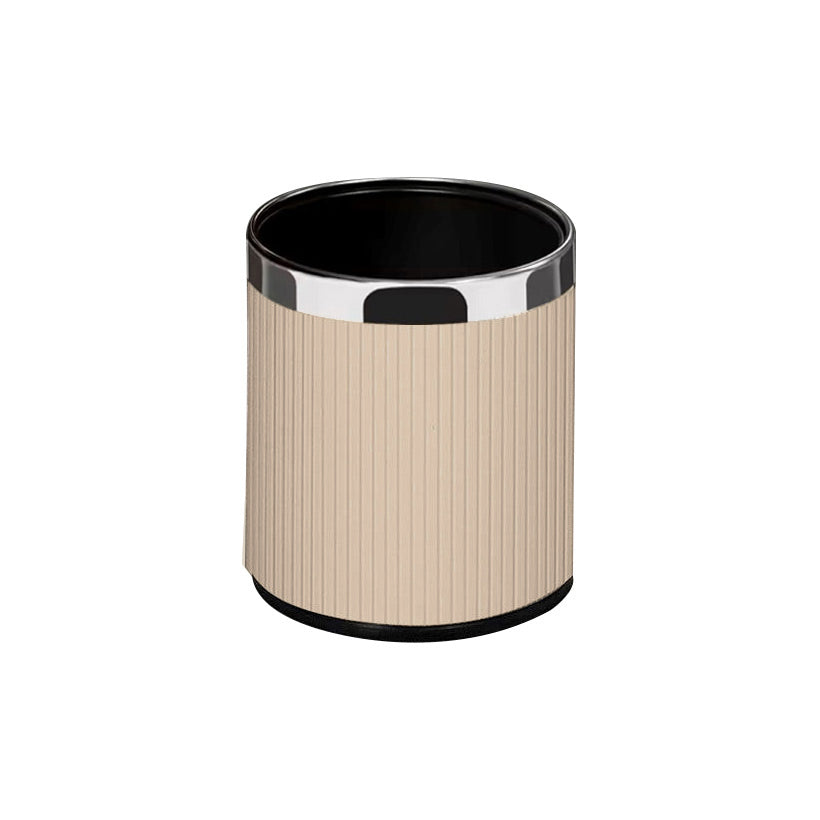 Columns Waste Bin 10L - Taupe & Steel