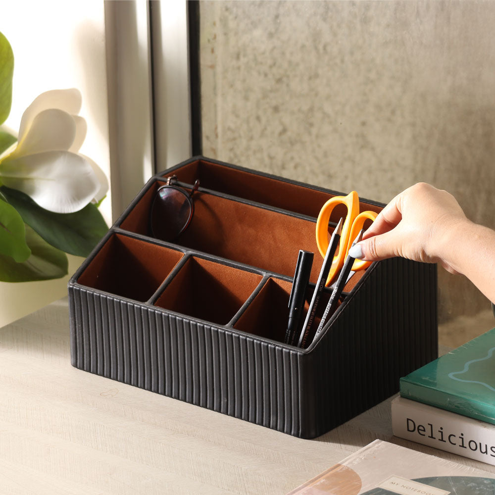 Columns Desk Organiser - Black