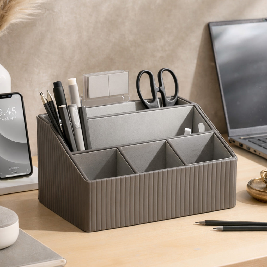 Columns Desk Organiser - Dark Grey