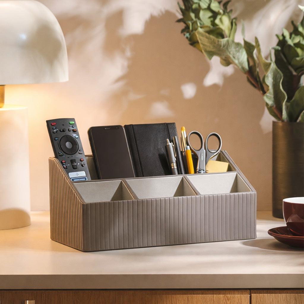 Columns Desk Organiser - Dark Grey