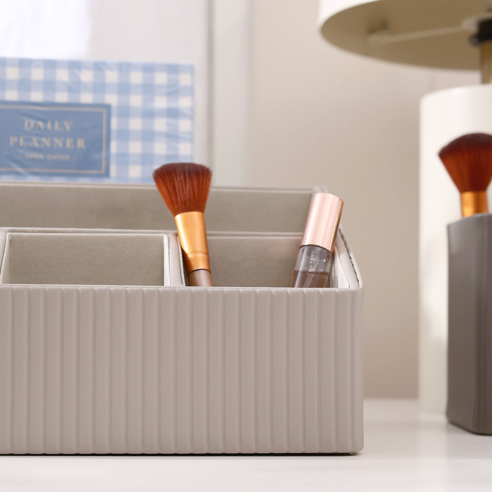 Columns Desk Organiser - Light Grey