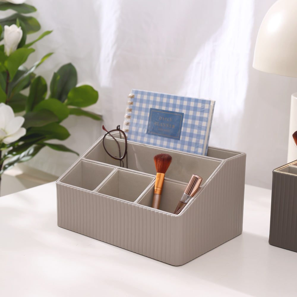 Columns Desk Organiser - Light Grey