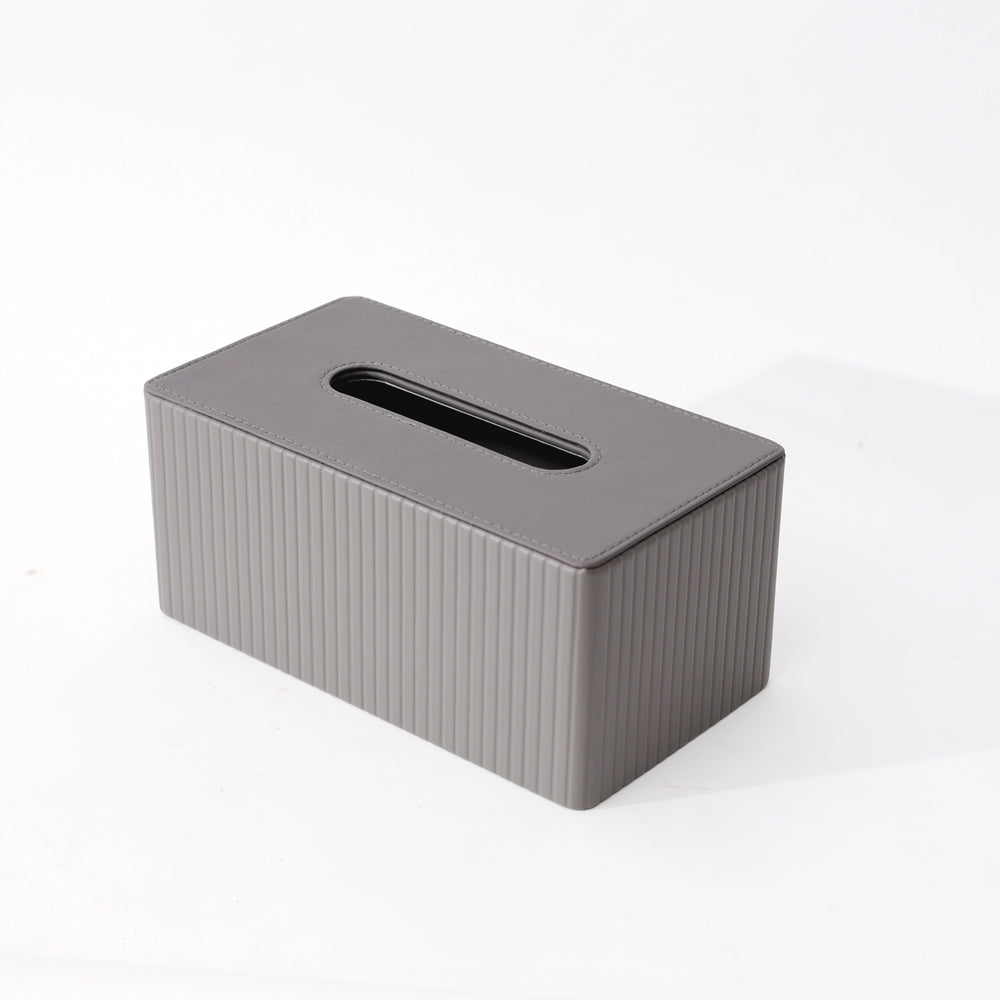 Columns Tissue Box Holder - Dark Grey