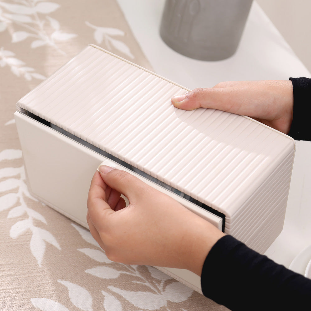 Columns Tissue Box Holder - Ivory