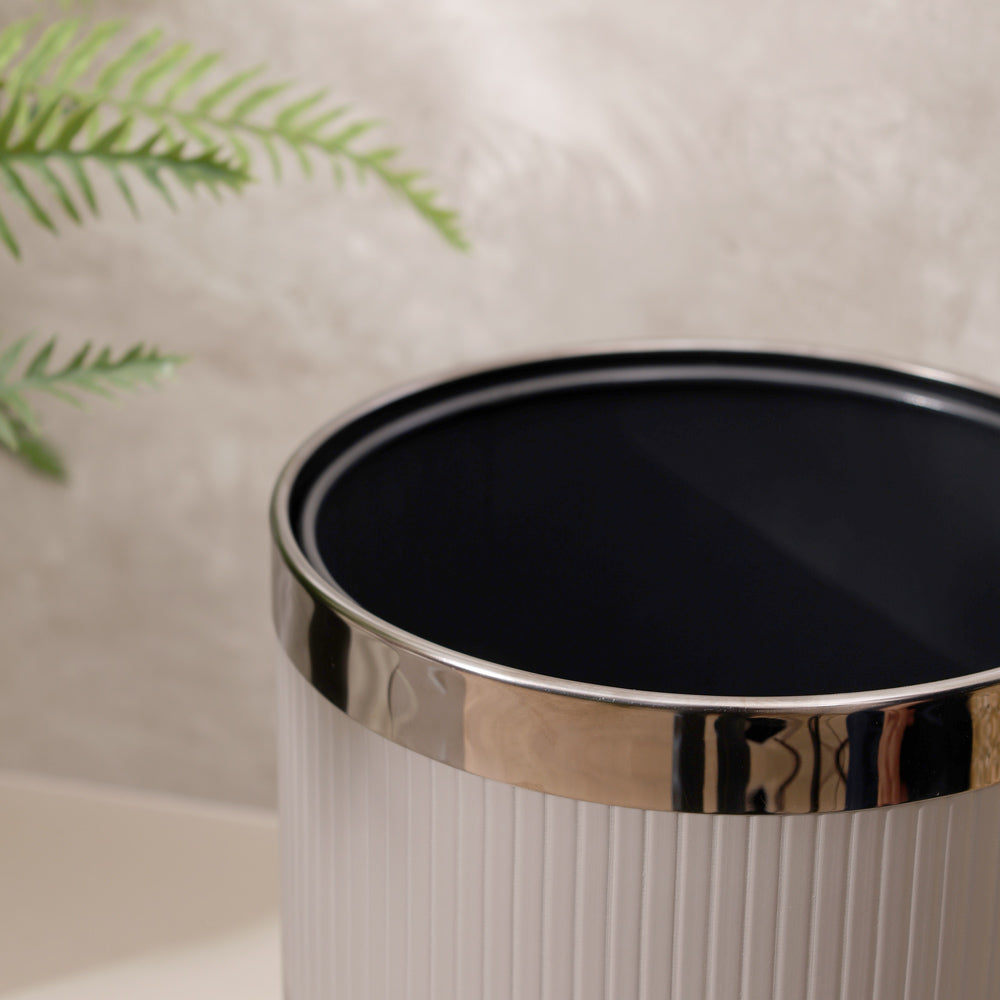 Columns Waste Bin 10L - Dark Grey & Dark Steel