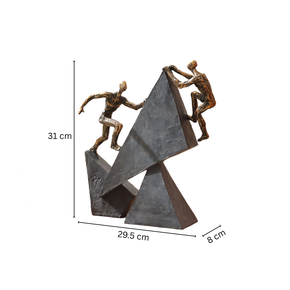 Competitive Rivals Sculpture Large - Charcoal Gold