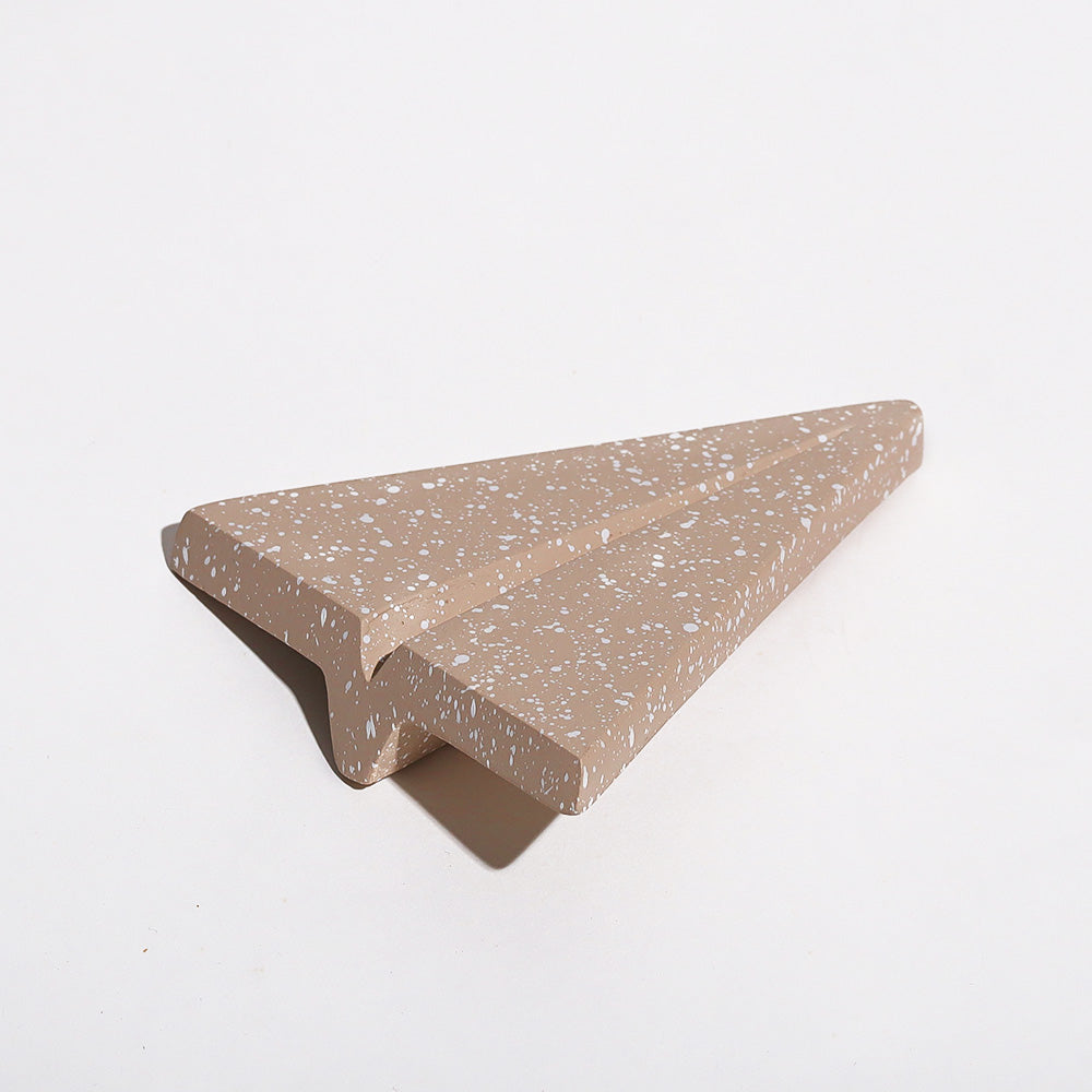 Concrete Aeroplane Paperweight - Speckled Taupe