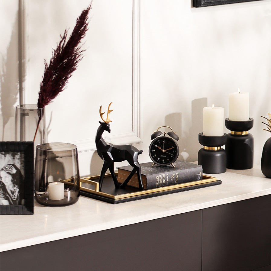 Concrete Candle Stand Medium - Black
