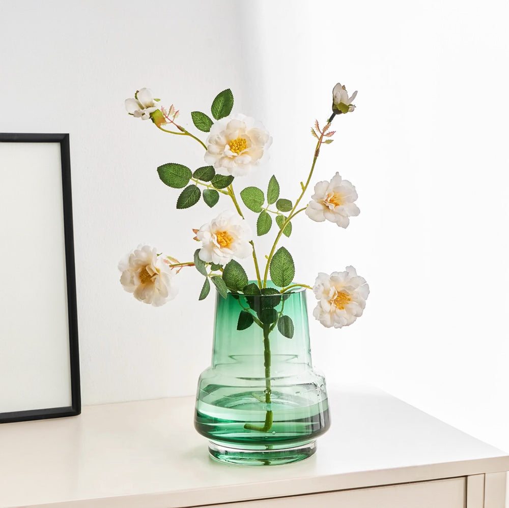 Cono Glass Vase - Pine Green