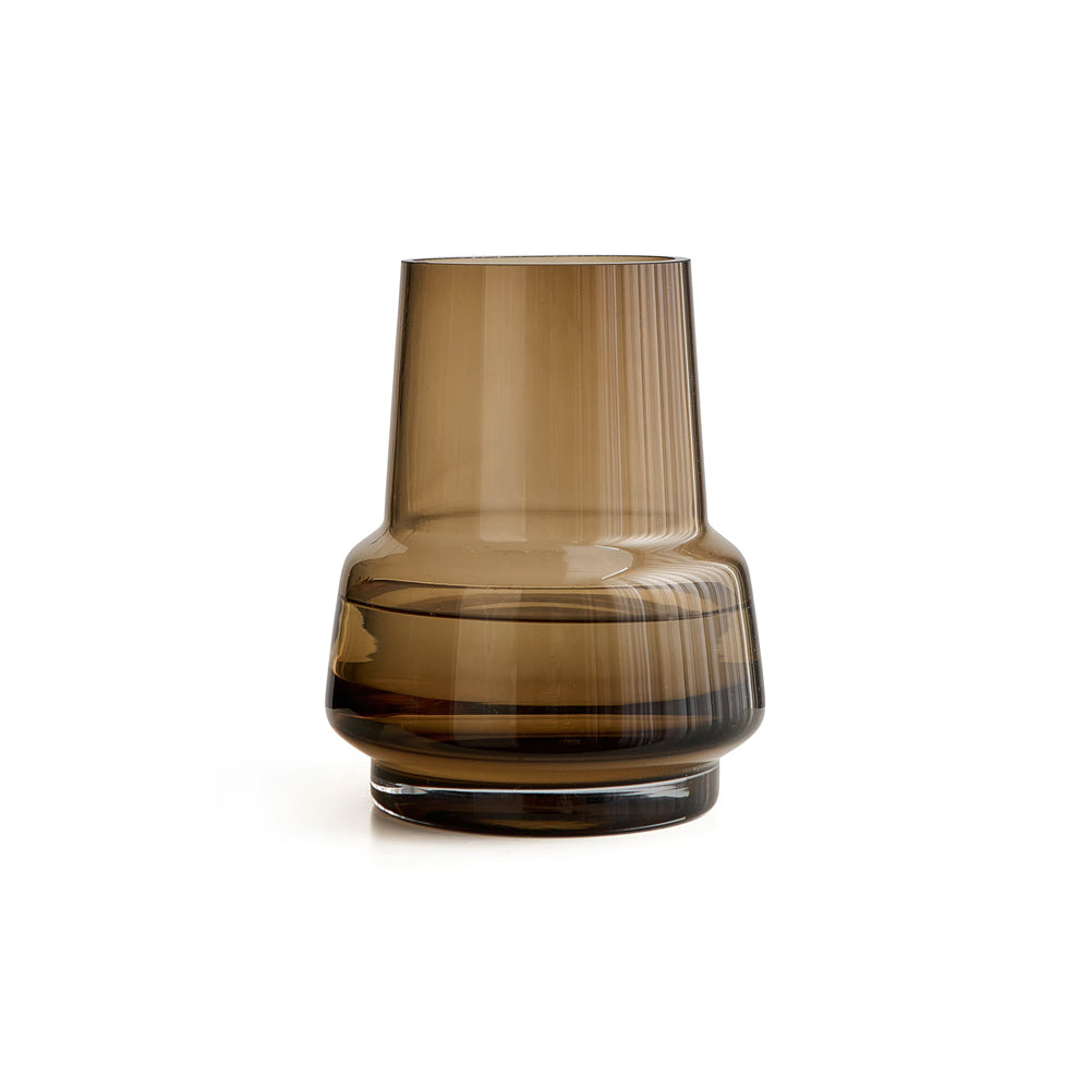 Cono Glass Vase - Walnut Brown