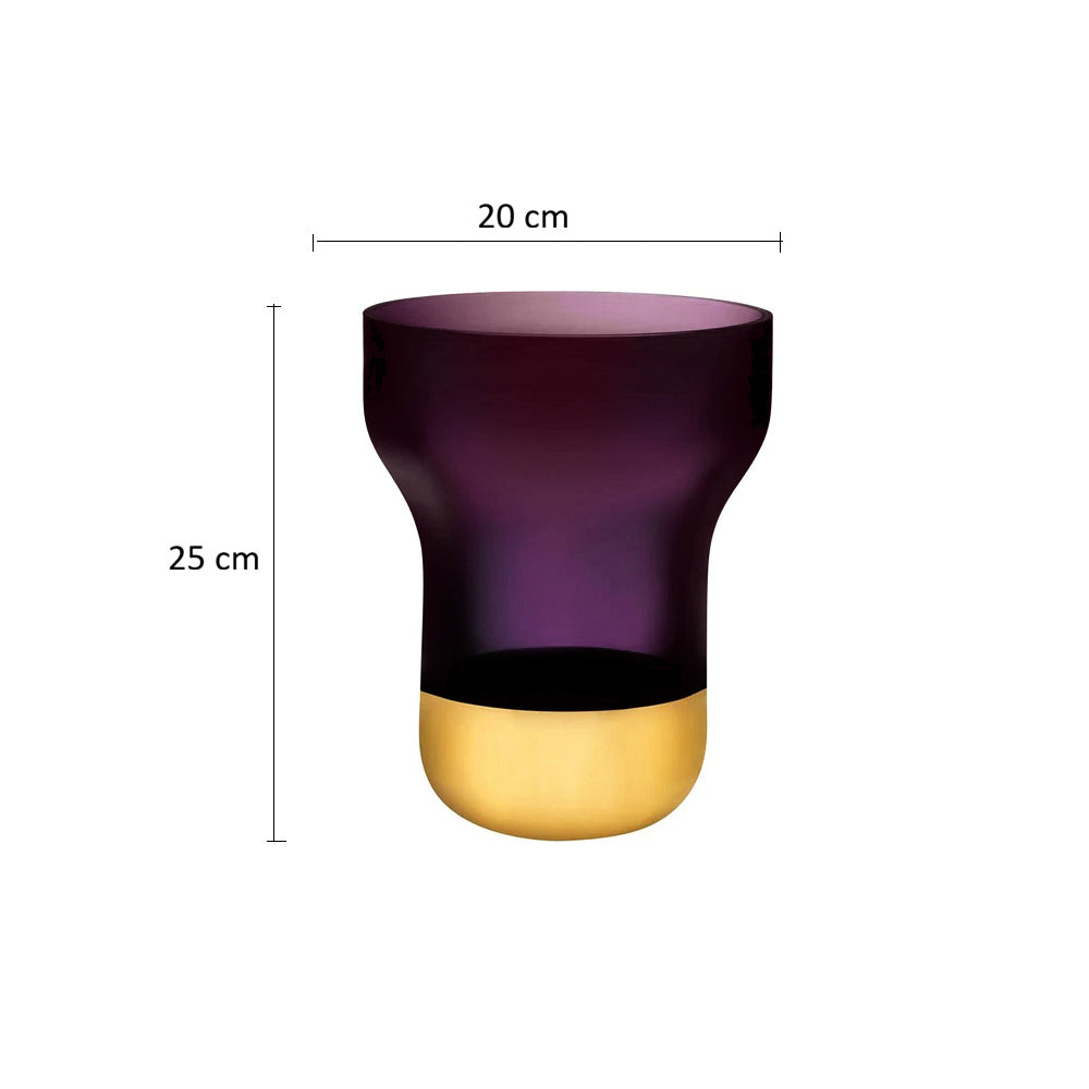 Contour Glass Vase Medium - Purple Gold