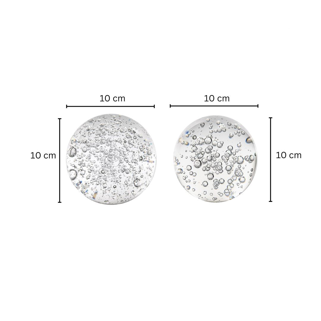 Bubbles Glass Decorative Balls, Set of 2