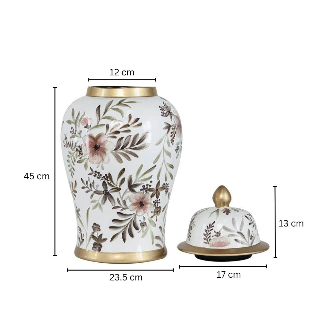 Chantilly Ginger Jar With Lid XL - Ivory