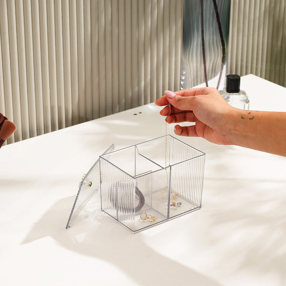 Cora Multi-compartment Storage Box - Clear