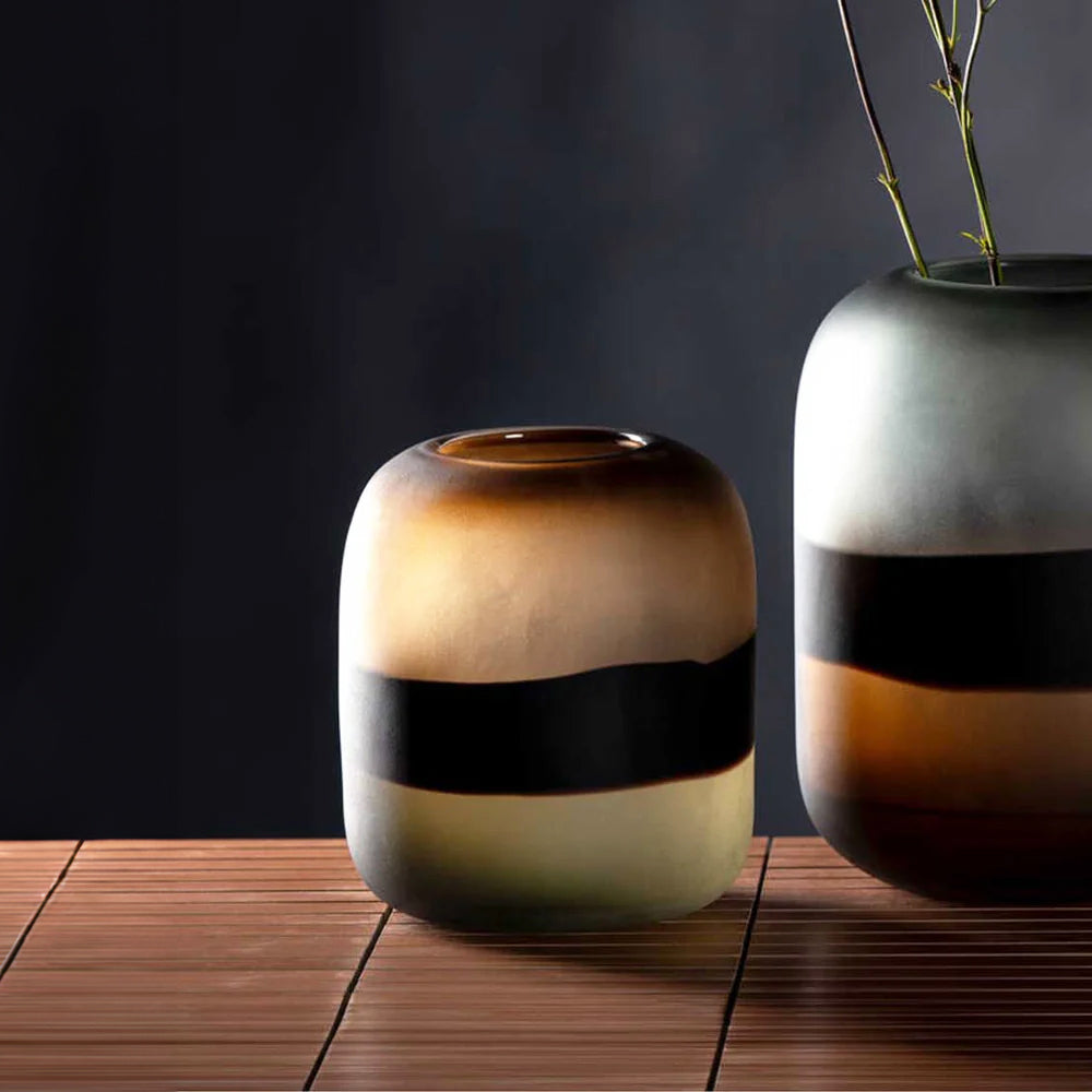 Corso Sabbia Glass Vase Medium - Brown
