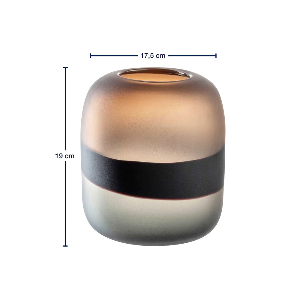 Corso Sabbia Glass Vase Medium - Brown