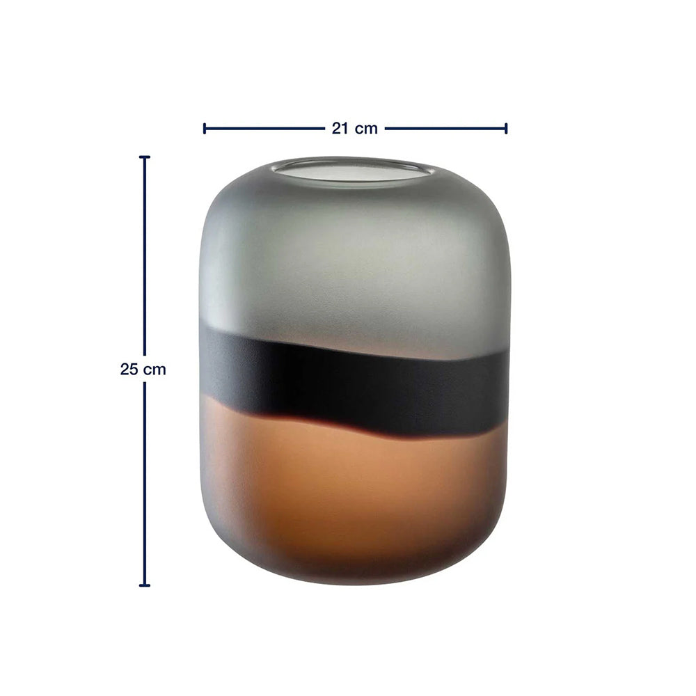 Corso Sabbia Glass Vase Large - Brown
