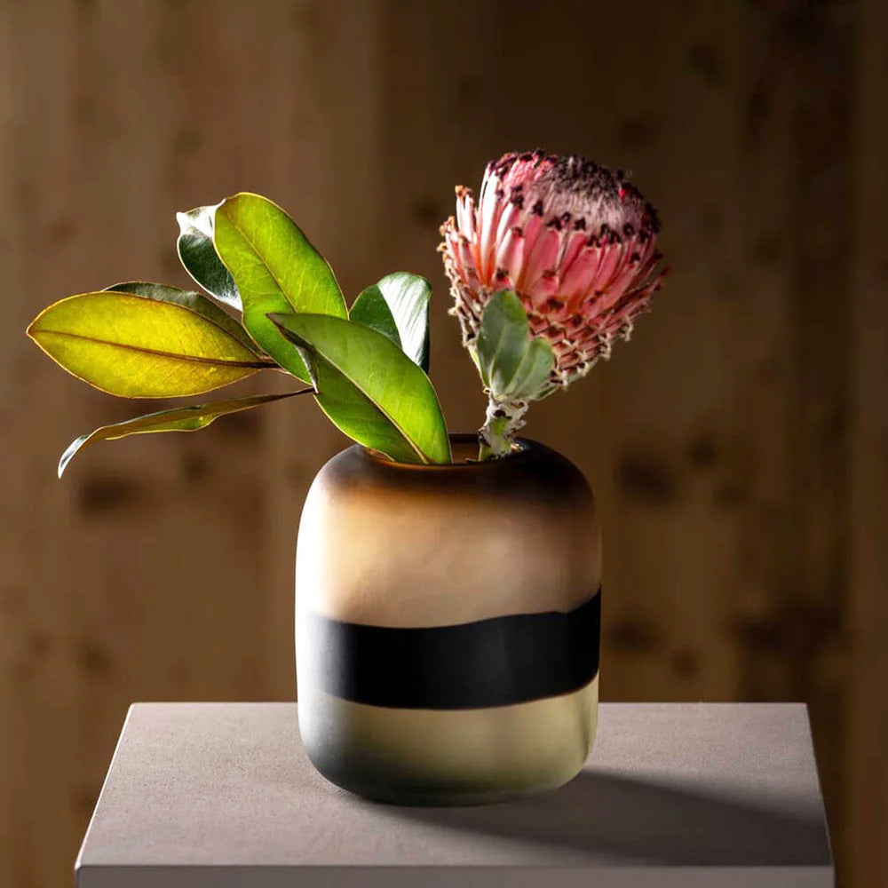 Corso Sabbia Glass Vase Medium - Brown