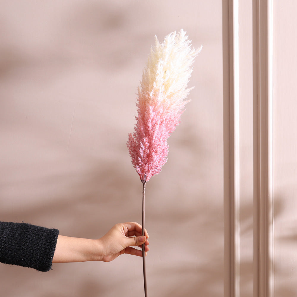 Cortaderia Reed Faux Stem - Cream Pink