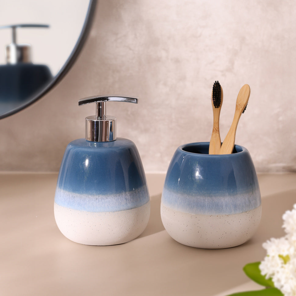 Costa 2-piece Bathroom Set - Blue White
