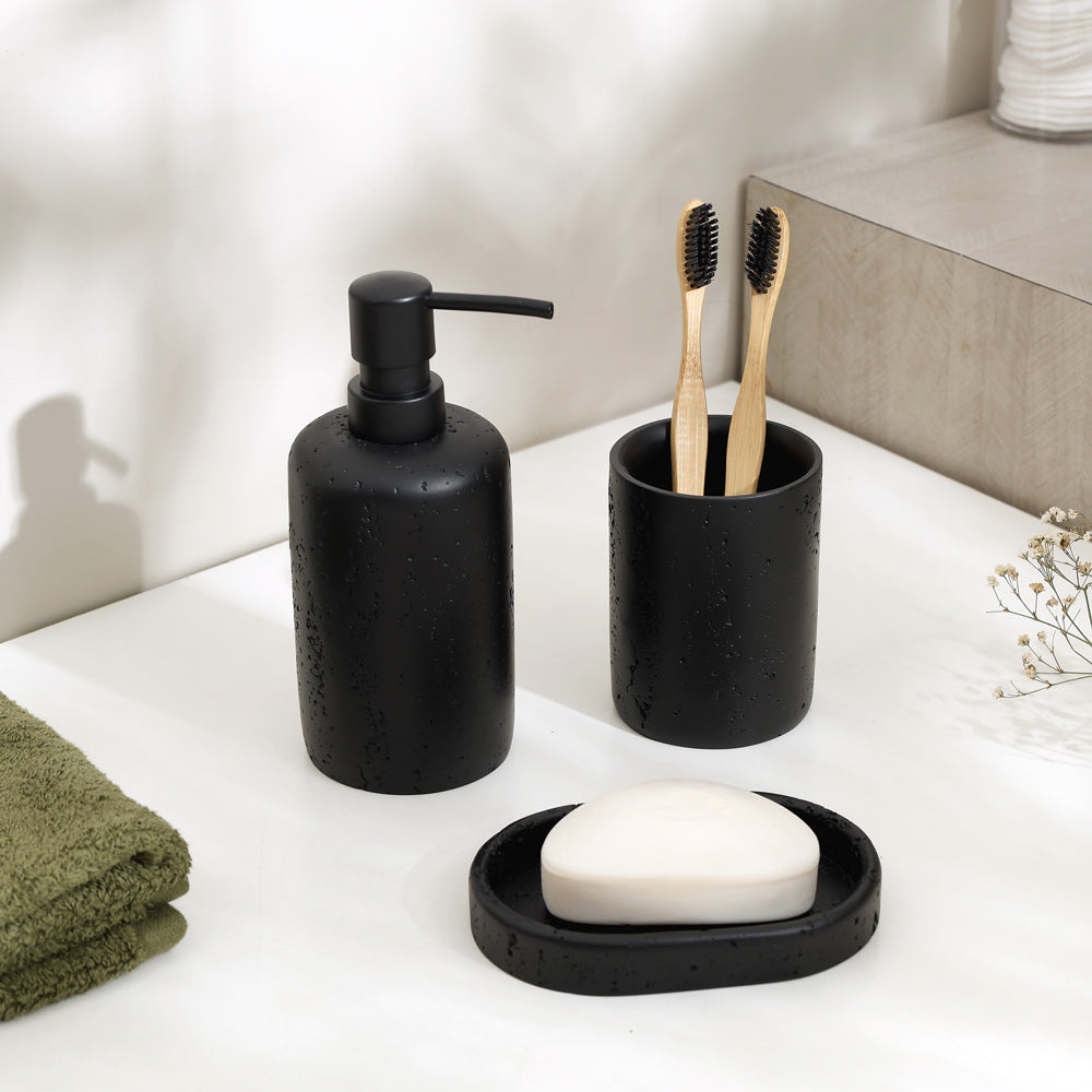 Cove 3-piece Bathroom Set - Black