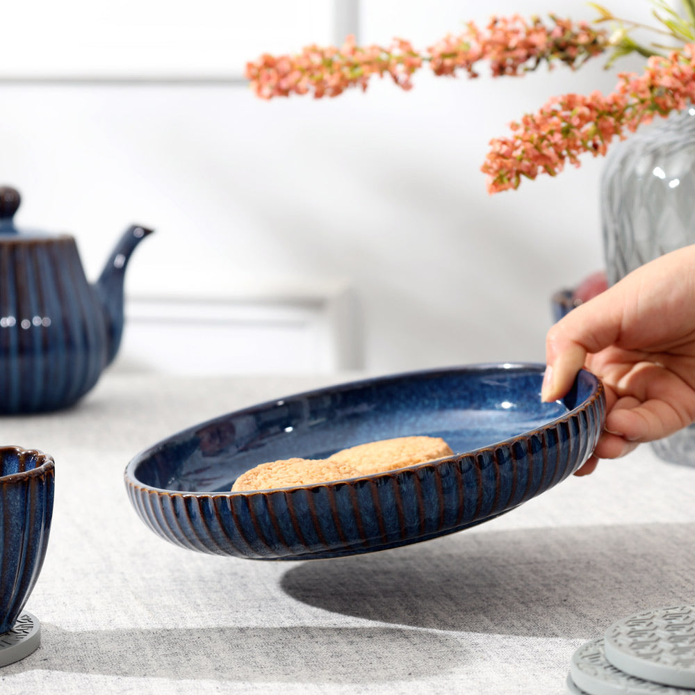 Cove Deep Quarter Plate - Teal Blue