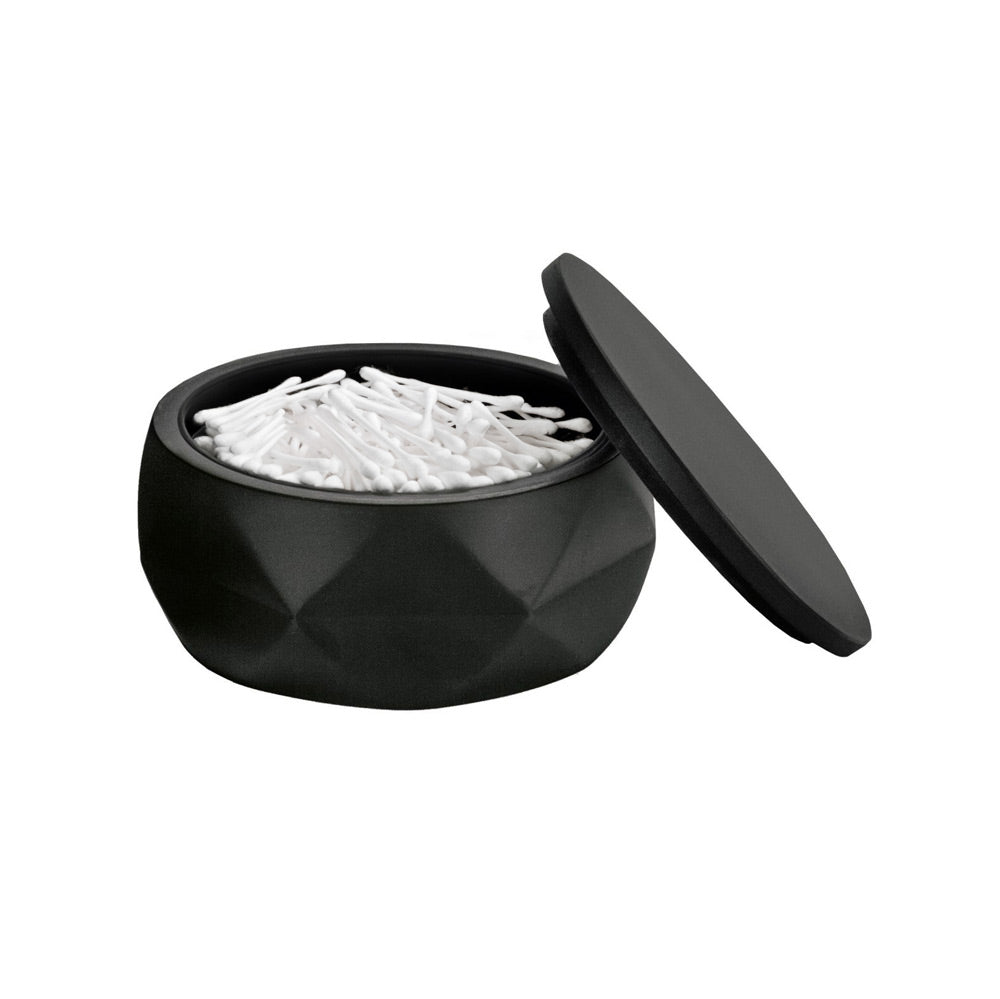 Crackle Cotton Jar - Black