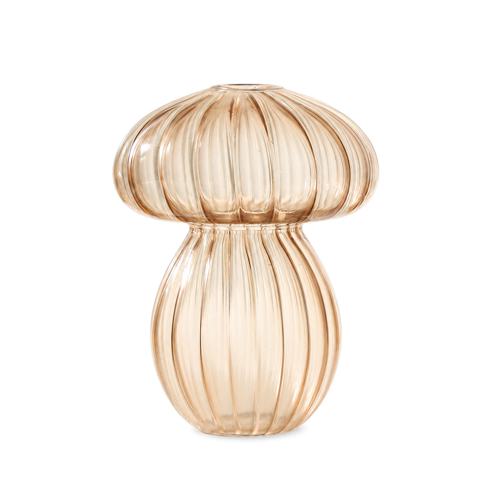Cremini Mushroom Glass Sculpture - Smoke