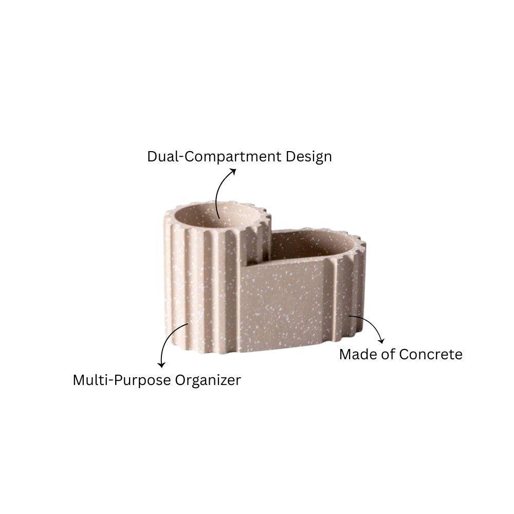 Crest Pen Holder - Speckled Taupe