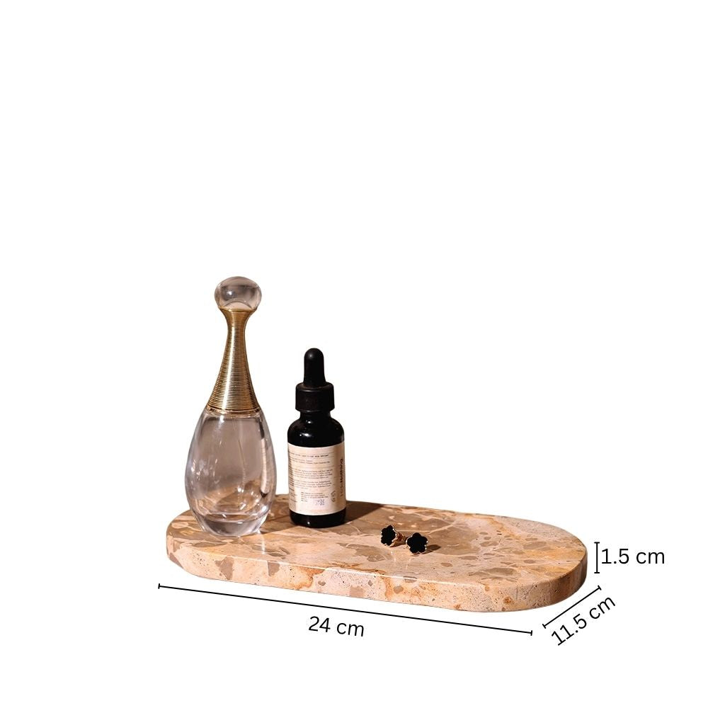 Creve Marble Oval Valet Tray
