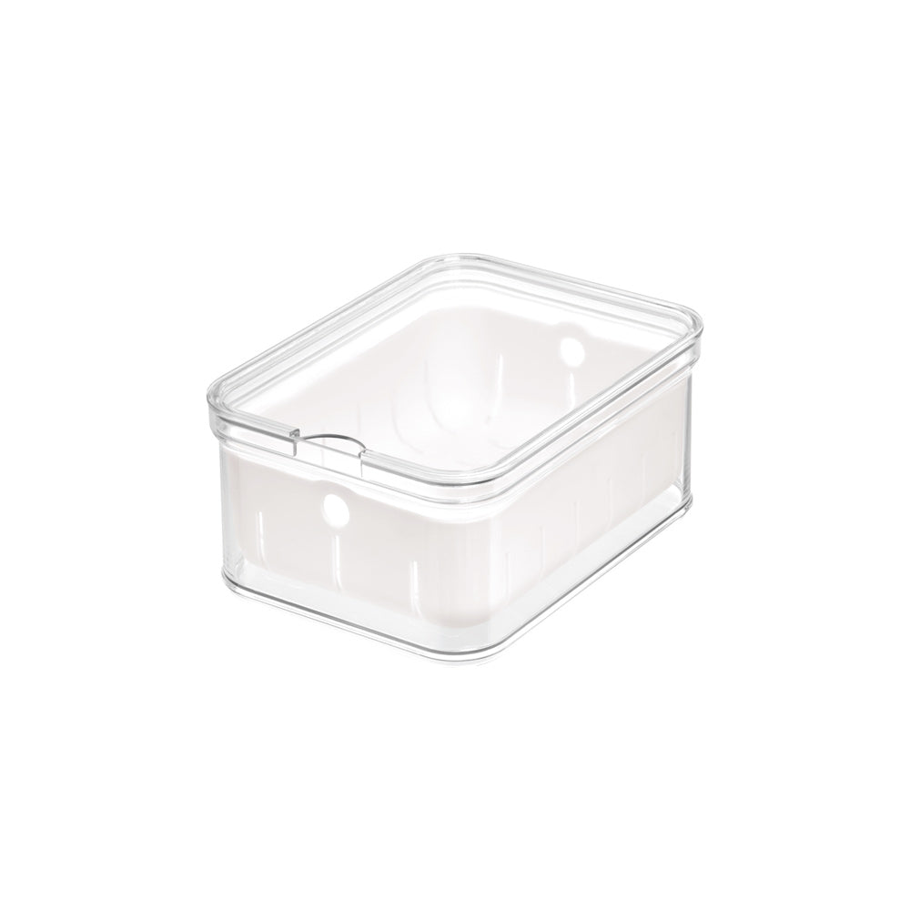 Crisp Berry Bin with Lid - White