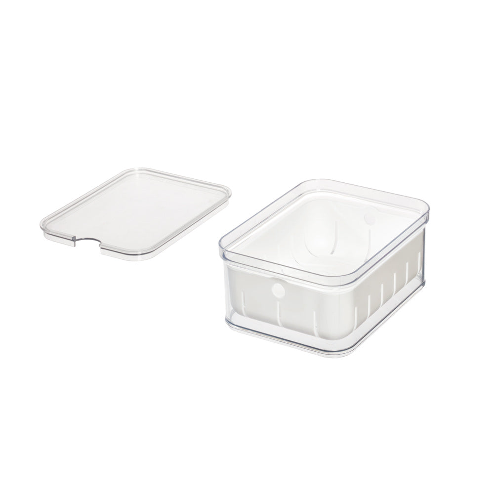 Crisp Berry Bin with Lid - White