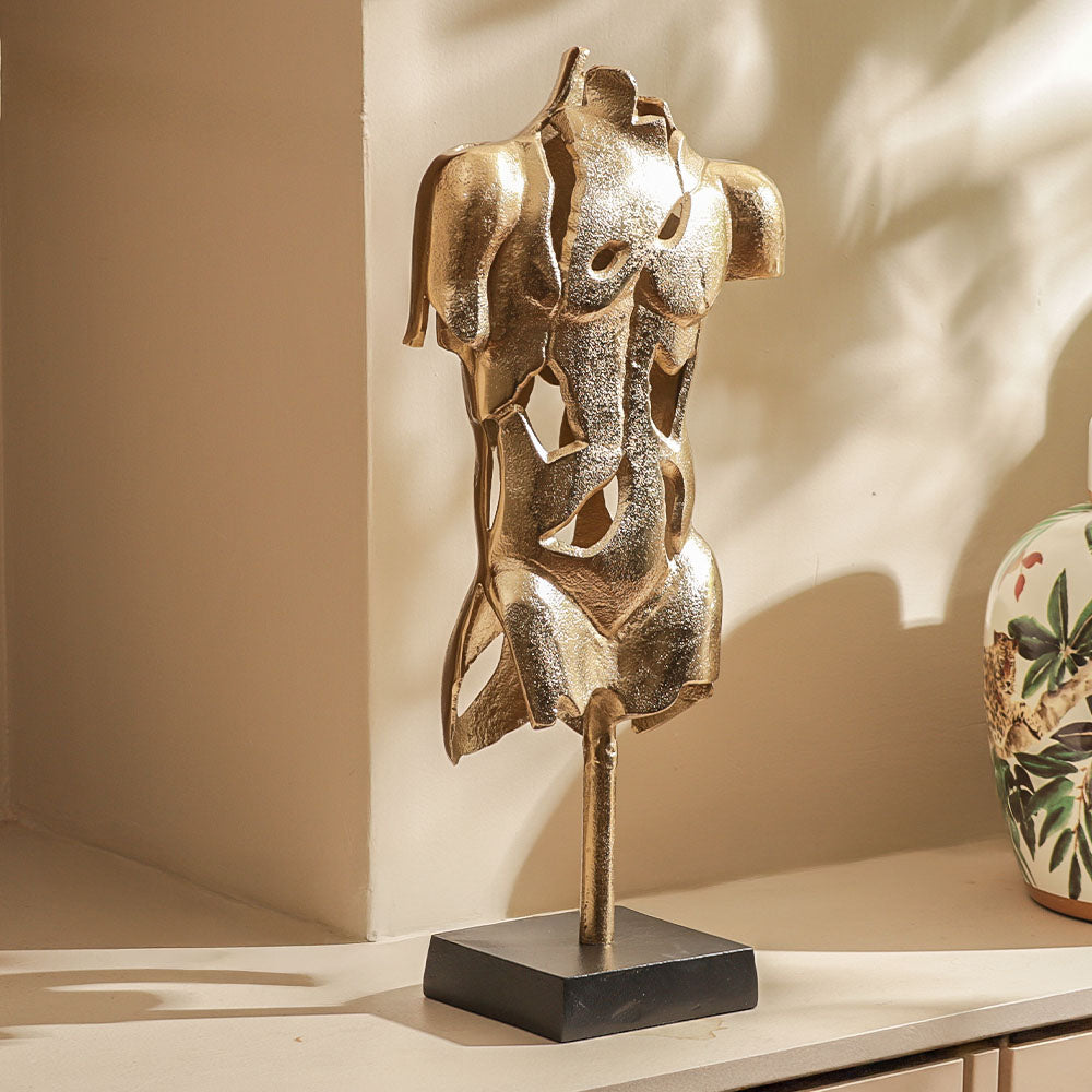 Croqui Metal Sculpture Large - Gold Black