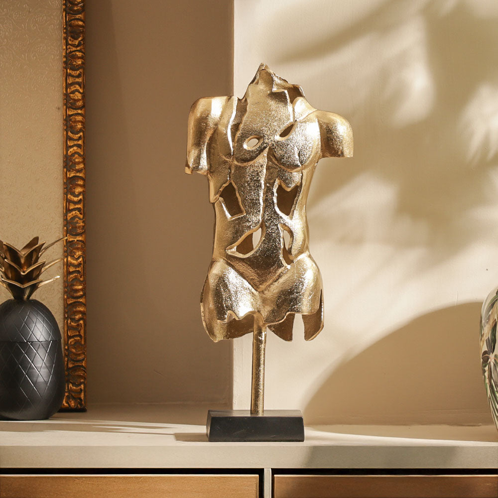 Croqui Metal Sculpture Large - Gold Black