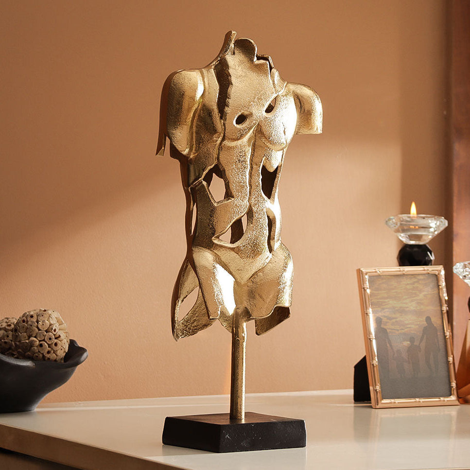 Croqui Metal Sculpture Large - Gold Black