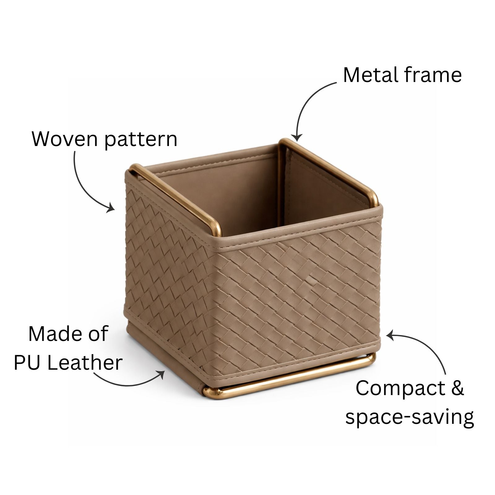 Cross Square Organiser Small - Caramel Brown