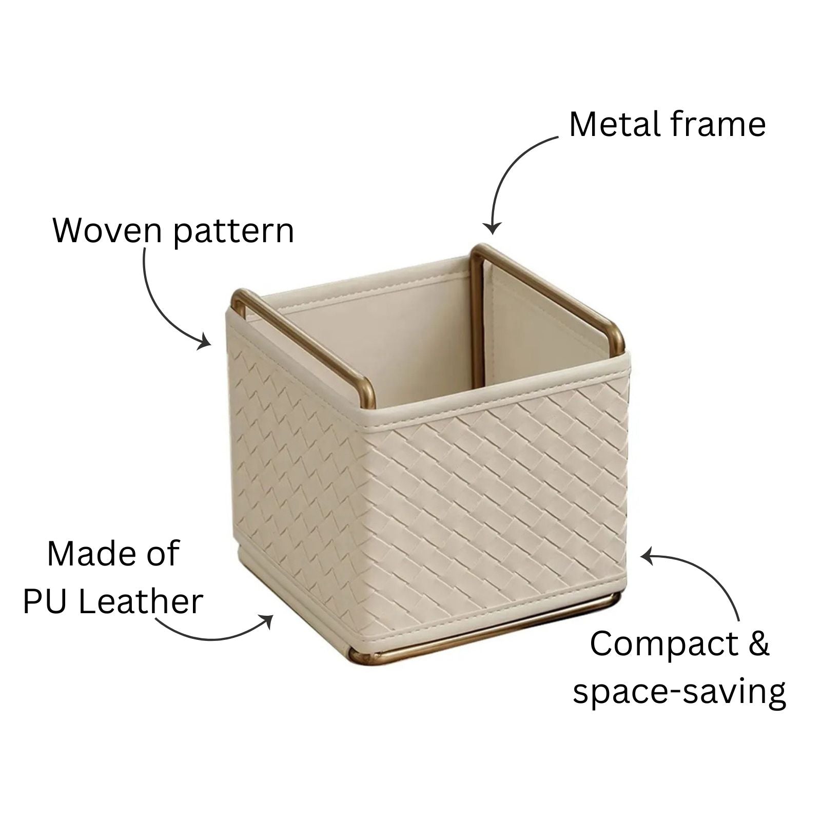 Cross Square Organiser Small - Cream