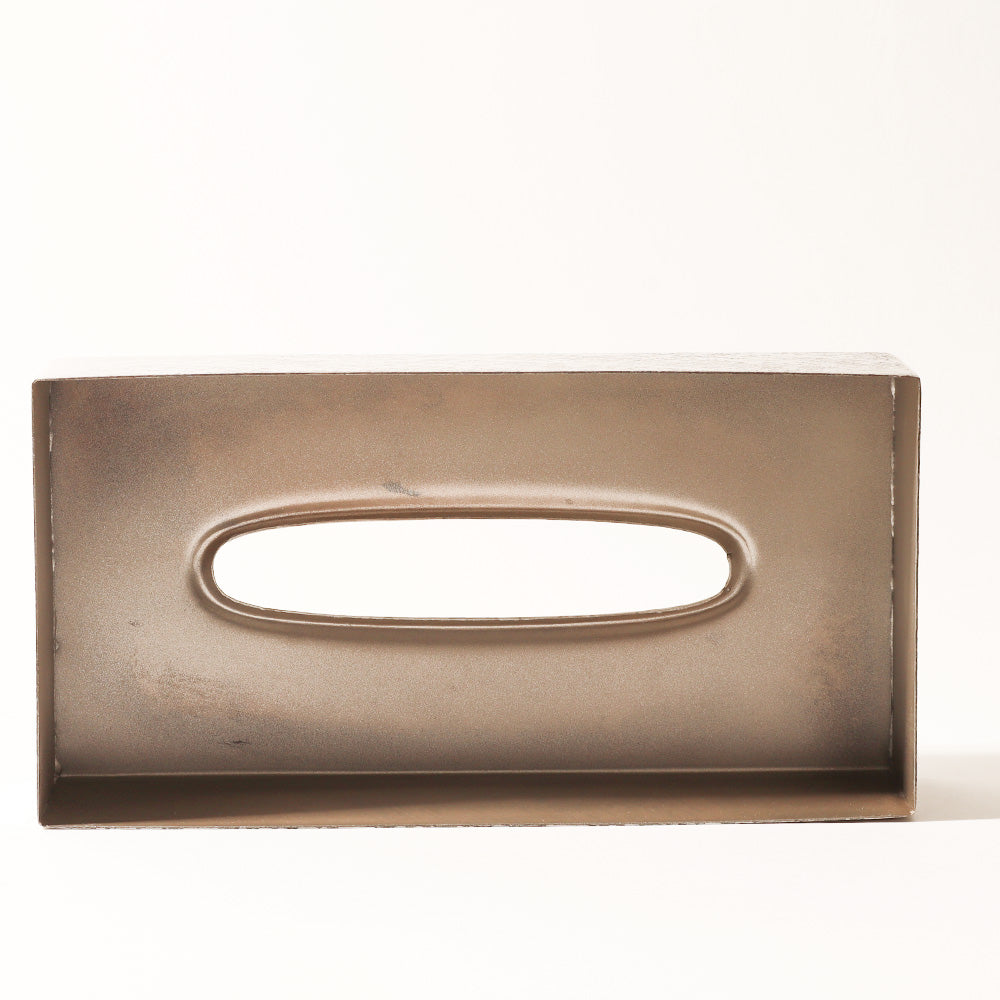 Crosshatch Stainless Steel Tissue Box Cover - Silver
