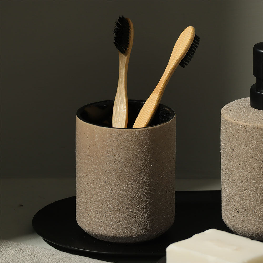 Crude 3-piece Bathroom Set - Dark Sand