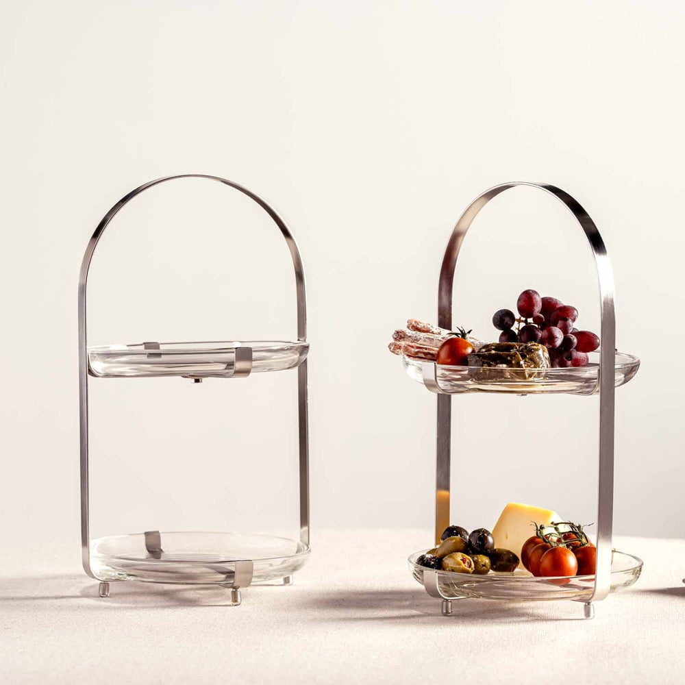 Cucina Tiered Serving Plates - Steel