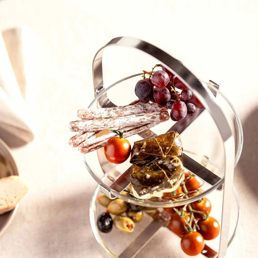 Cucina Tiered Serving Plates - Steel