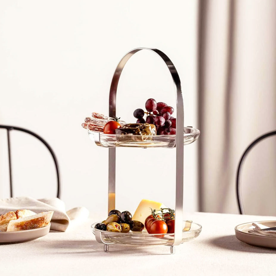 Cucina Tiered Serving Plates - Steel