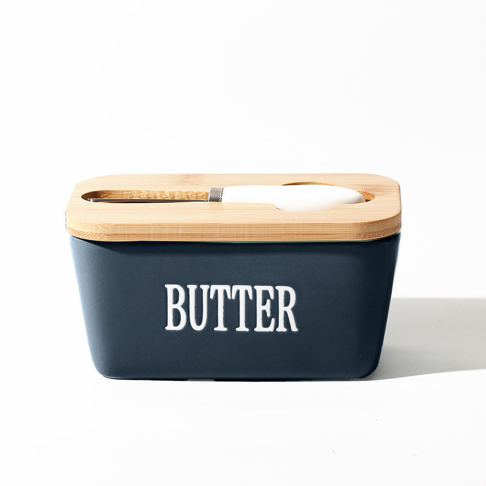 Culina Butter Dish with Spreader Medium - Navy
