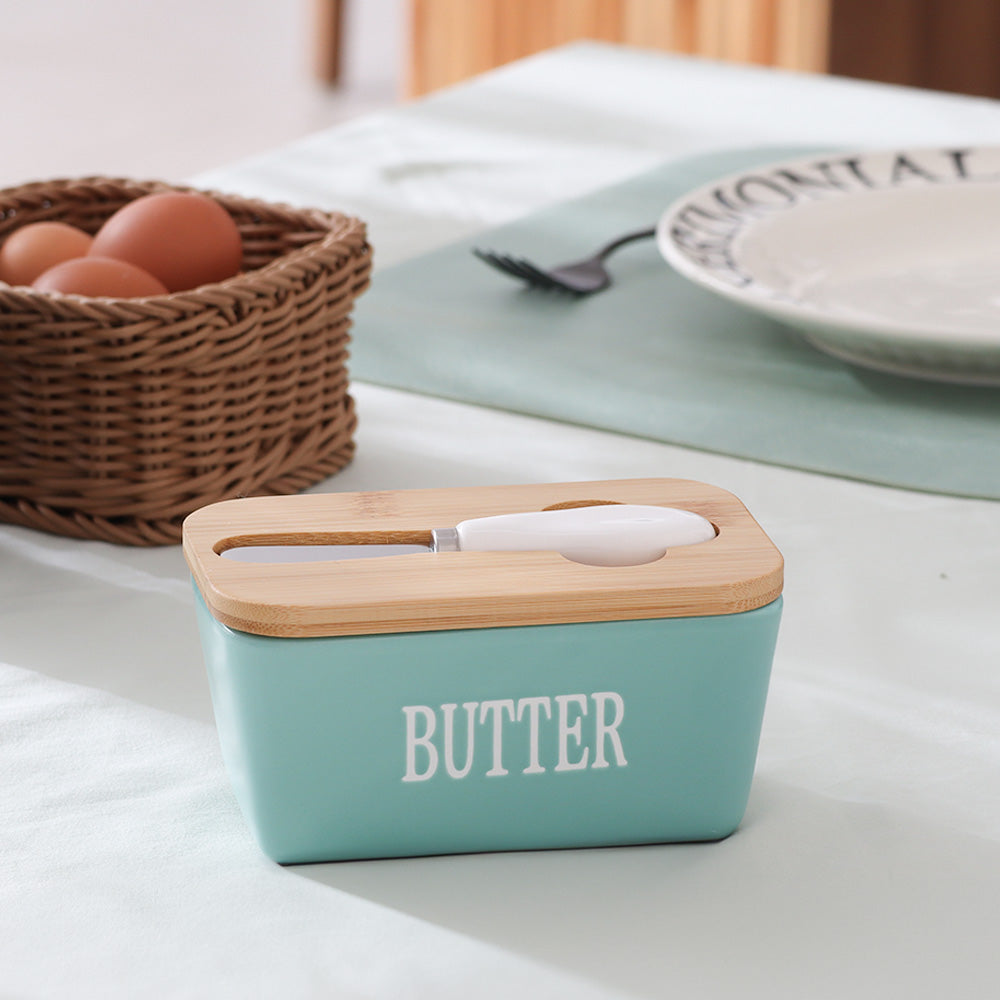 Culina Butter Dish with Spreader Medium - Sea Green
