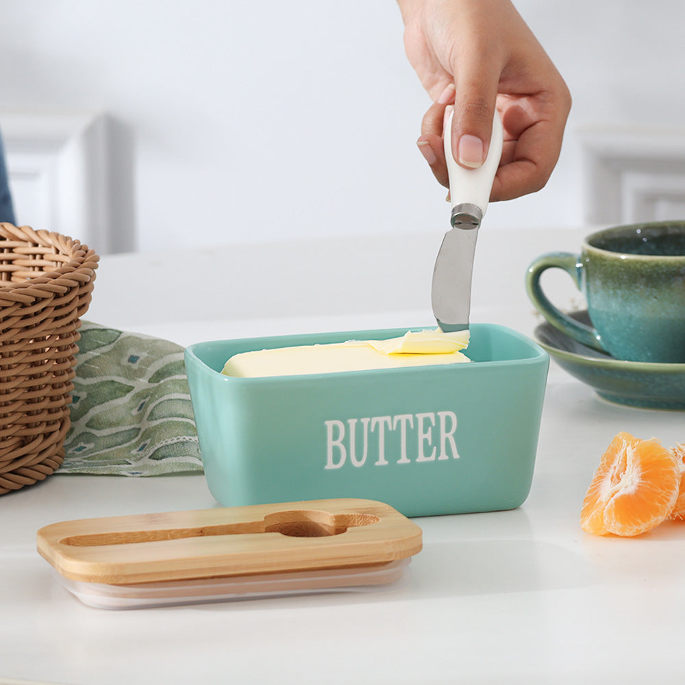Culina Butter Dish with Spreader Medium - Sea Green