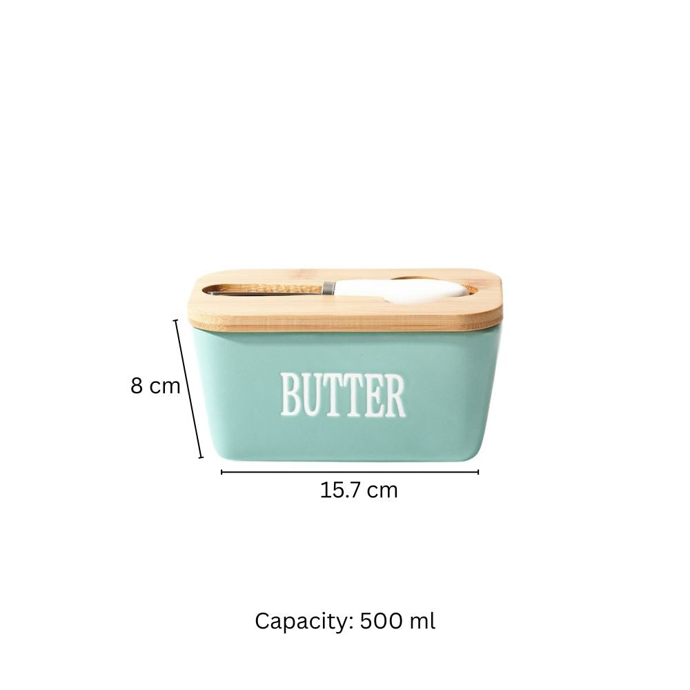 Culina Butter Dish with Spreader Medium - Sea Green