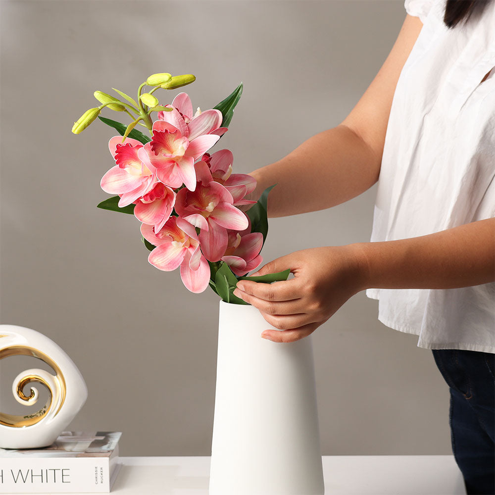 Cymbidium Orchid Faux Stem - Light Pink